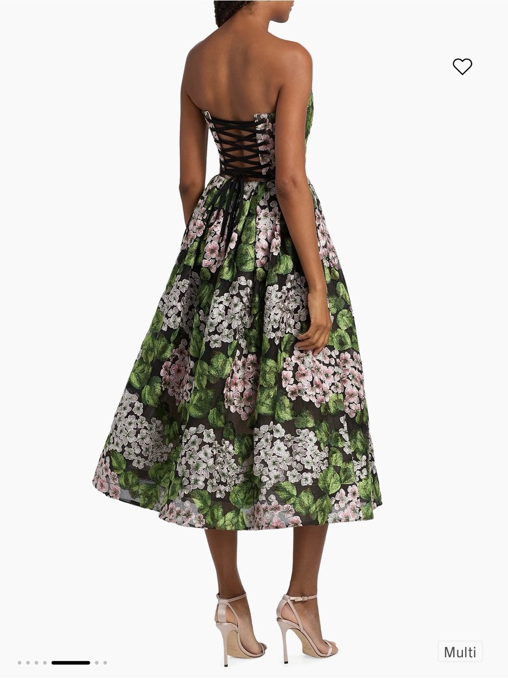 Bronx Banco Kate Floral Embroidered Corset Midi-Dress - Picture 3 of 8